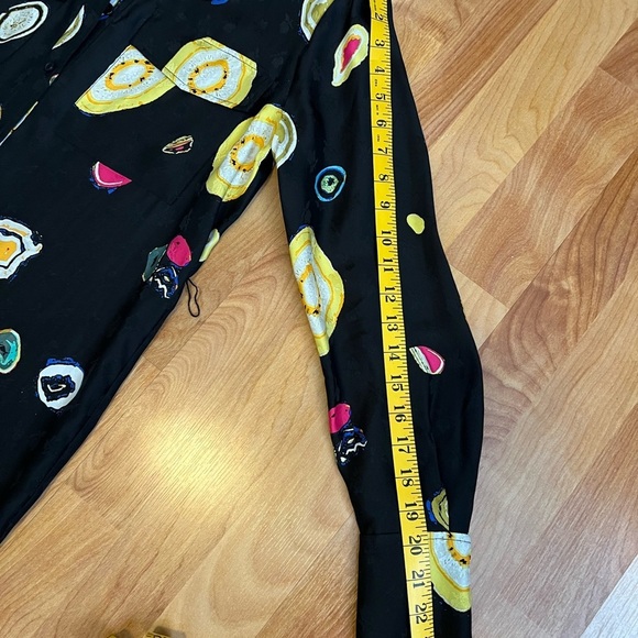 Diane Von Furstenberg Black Multicolor Patterned Dress - Picture 8 of 9